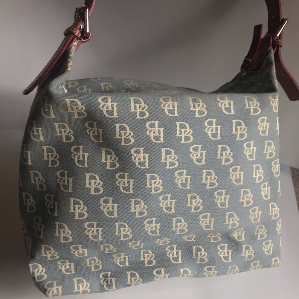 Dooney&Bourke chambray hobo leather strap